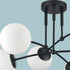 Industrial Farmhouse Globe Ceiling Chandelier Black